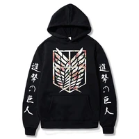 anime attack on titan graphic logo mens women hoodie streetwear pullover harajuku loose casual oversized sweatshirt unisex