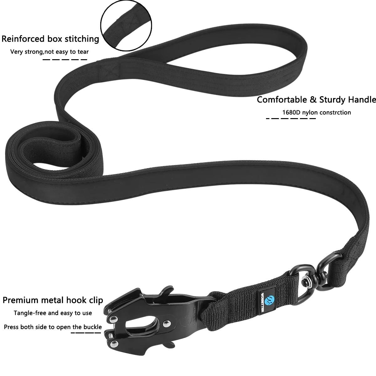 Продажа Тактический собачий ошейник военный Регулируемый прочный тренировочный нейлоновый Шепард с металлической пряжкой поводок для домашних жи...