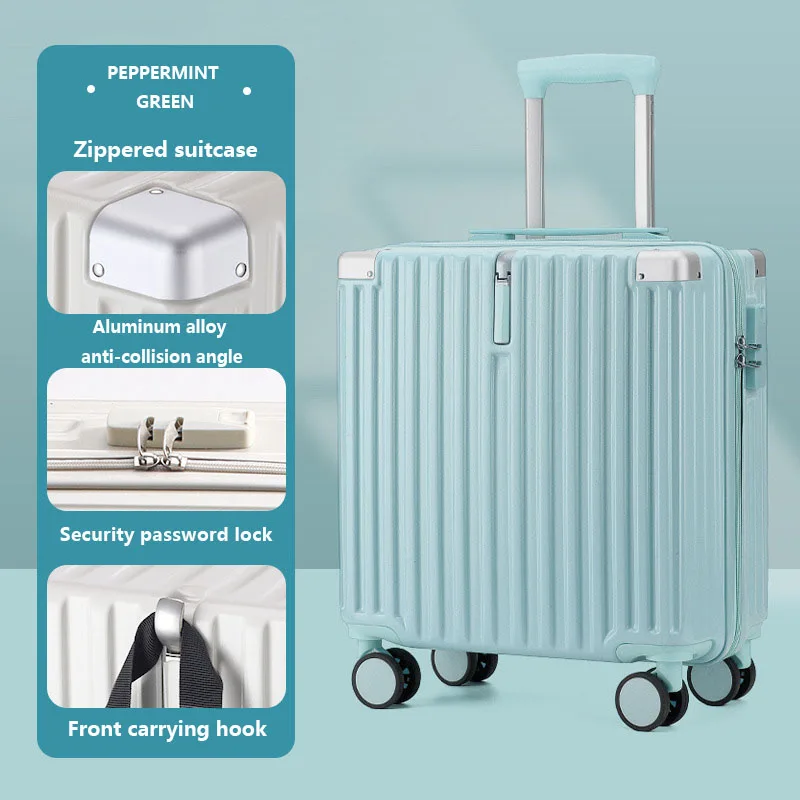 Fashion High Beauty Hook Suitcase 16/18 Inch Aluminum Frame Password Universal Wheel Suitcase