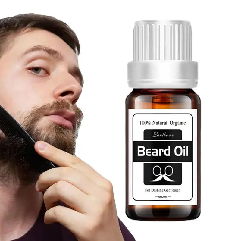 

Beard Oil Natural Grooming Oil For Men Beard 20ML Beard Care Accessories Suitable For Split Ends Knotted Damaged Rough And Easy