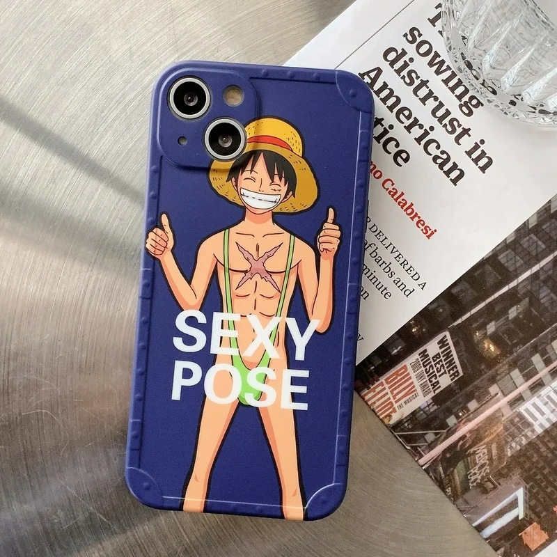 

For IPhone 7 8 Plus Case Fashion Comic One Piece Cover for IPhone 11 12 13 Pro X XR XS Max Shockproof Phone Case IPhone 13 Case