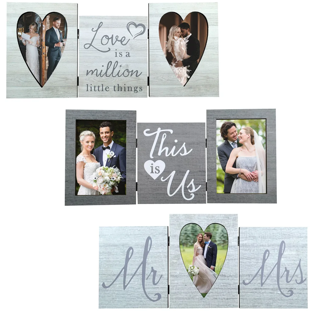 

Wedding Wooden Photo Frame Creative Home Desktop Decorations for Wedding DIY Ornaments Wedding Supplies Wedding Gifts
