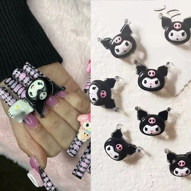 

20Pcs 3D Cute Cartoon Nail Art Charms Trendy Kawaii Cartoon Girl Nail Accessories Prass On Nail Supplies DIY Manicure Designs