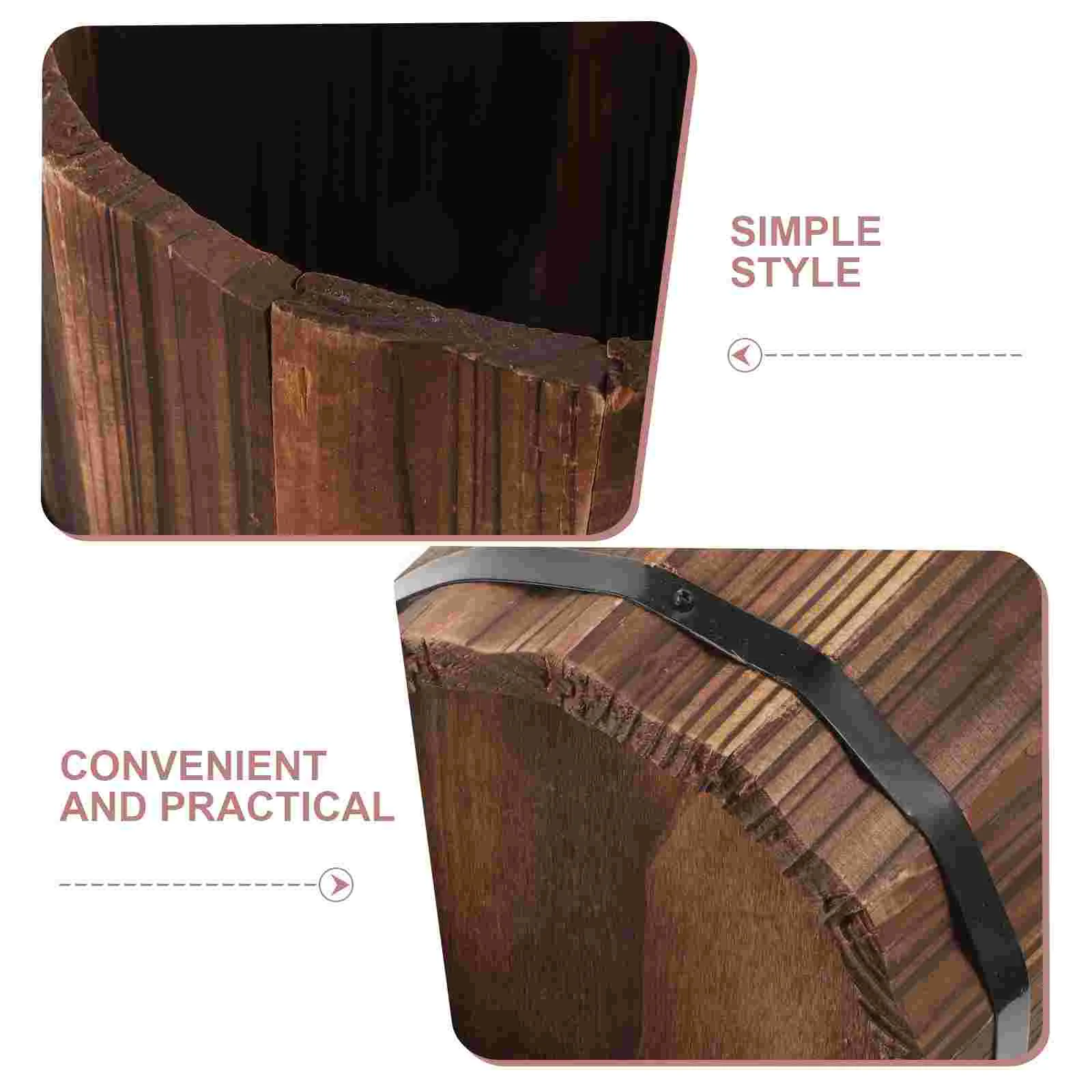 Деревянная стойка для ведра зонта мусорный бак плетеные стеллажи хранения