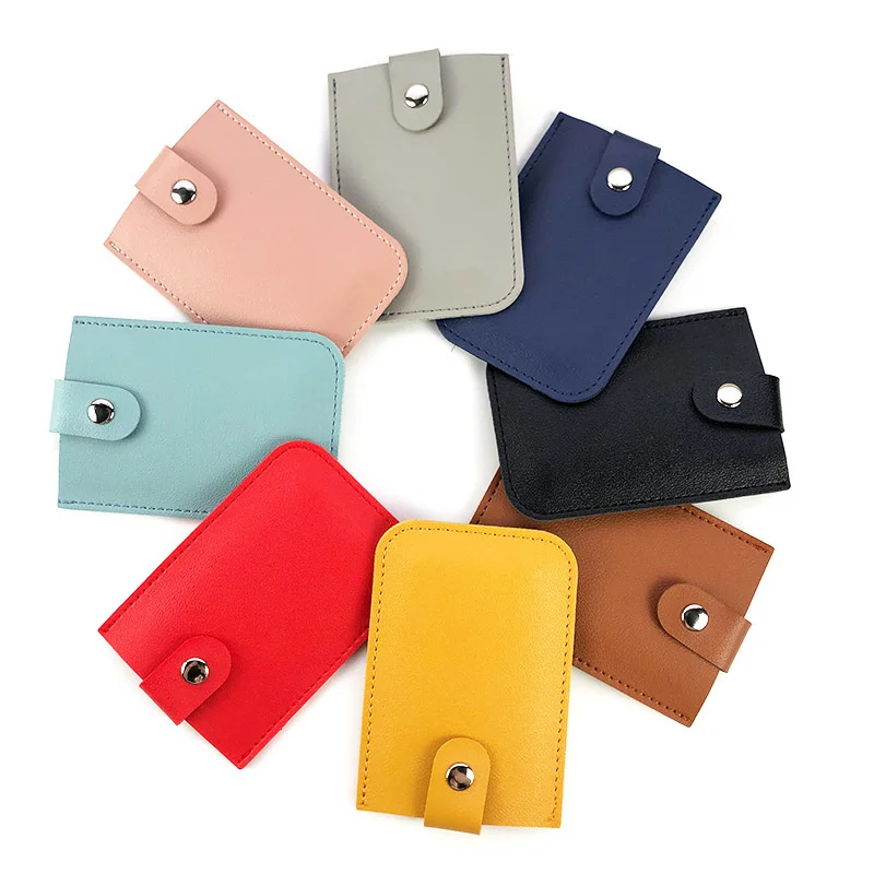 

New Men Credit Card Holder Purse Fashion PU Leather Card Holder with Hasp Card Case Drawing Type Mini Card Wallet Coin Pocket