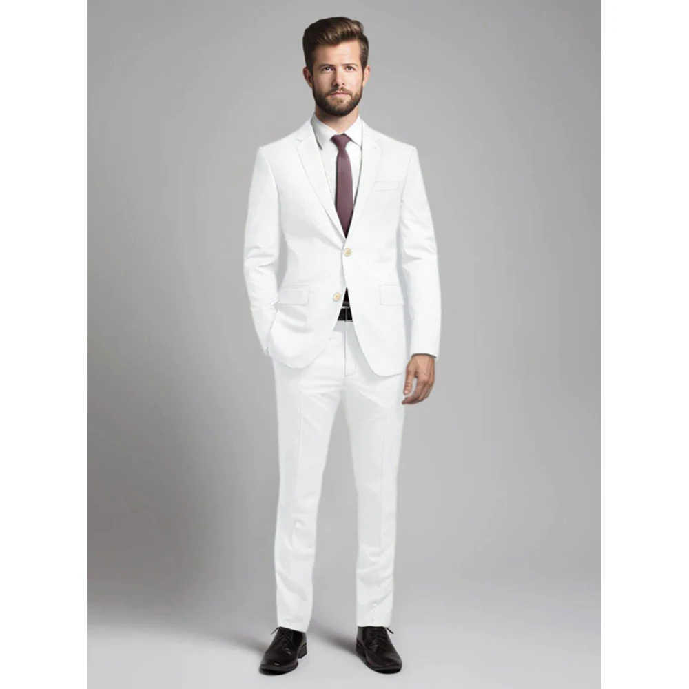 Мужской Однобортный Костюм Комплект Из Двух Предметов