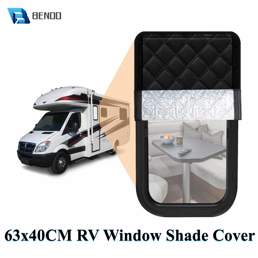 

63x40cm RV Window Shade Cover Camper Entry Blackout Door Sunshade Foldable RV Privacy Screen Travel Trailer Motorhome Sun Shade