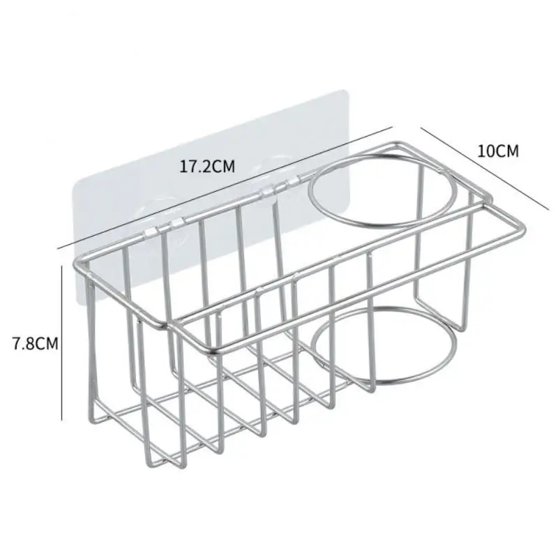 

Stainless Steel Faucet Rack Kitchen Storage Shelf Sponge Dish Cloth Finishing Rack Drain Rack Pool Rag Storage Drain Dry Rack