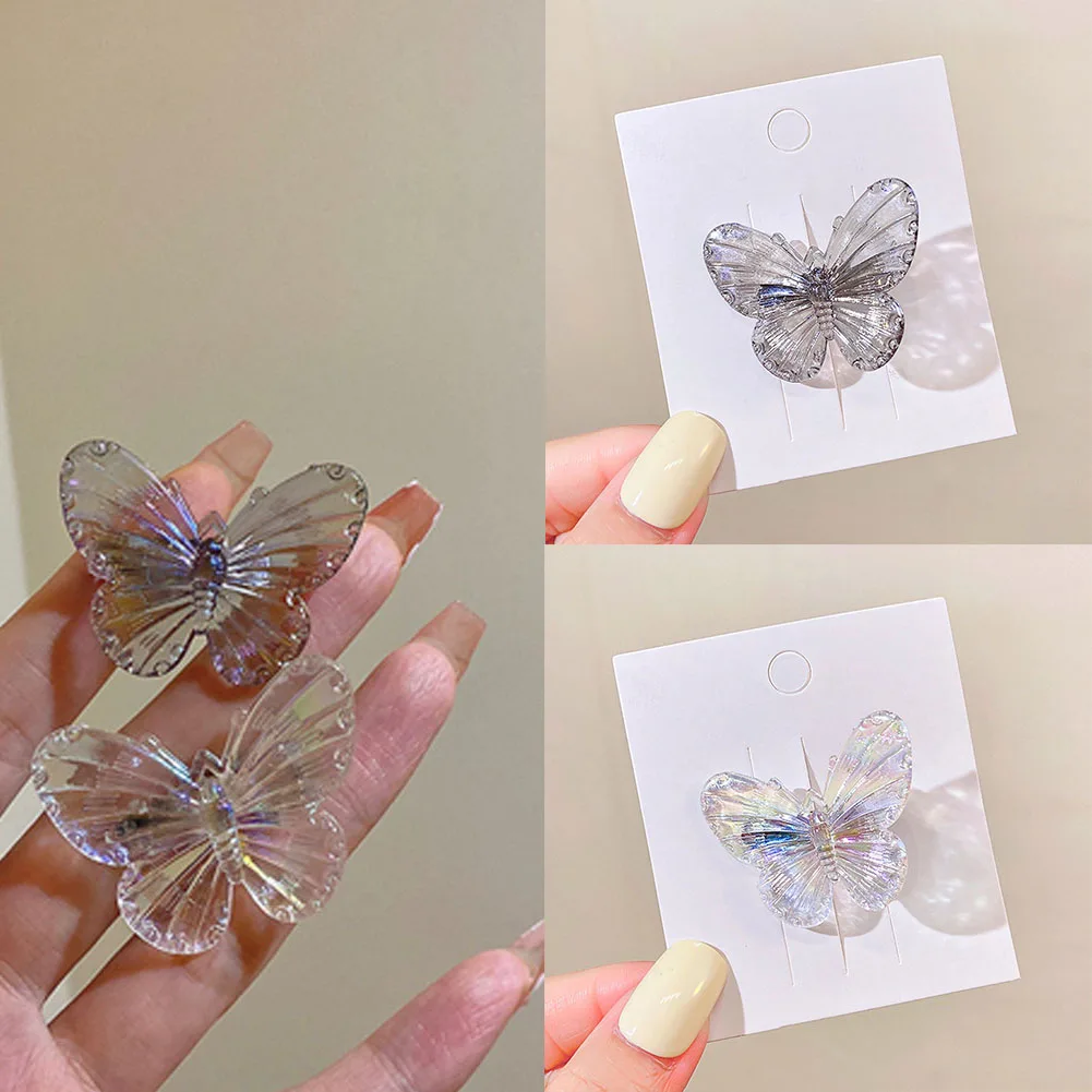 

1pcs Girls Transparent Butterfly Hairpin Children Fashion Hair Clips Women Barrettes Headband Children Girls Hair Accessories