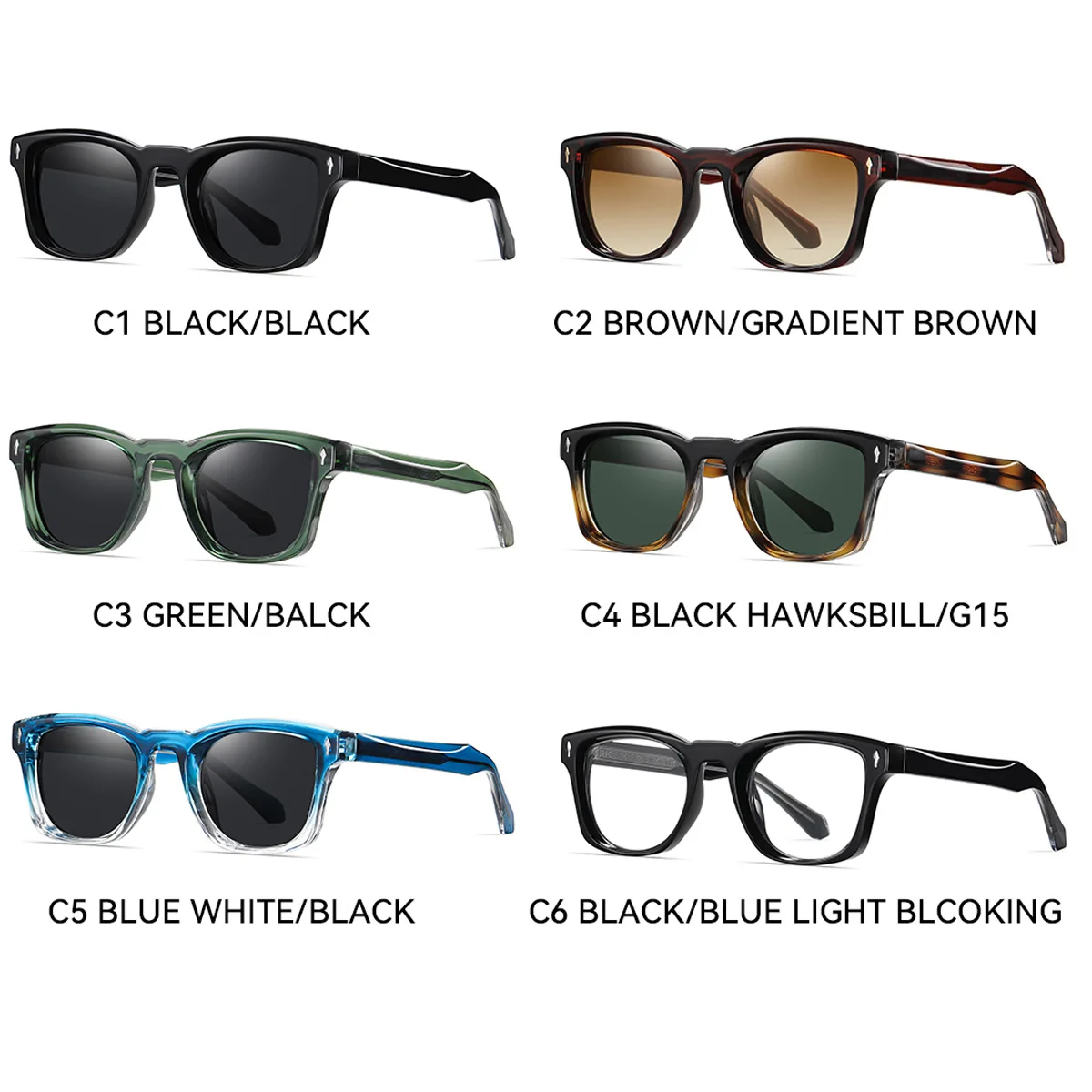 Поляризованные винтажные квадратные солнцезащитные очки в маленькой оправе для