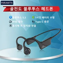 PARAMITA 리얼 골전도 블루투스 무선 이어폰, 방수 헤드폰, 스포츠 헤드셋, 마이크 포함, 운동 운전용