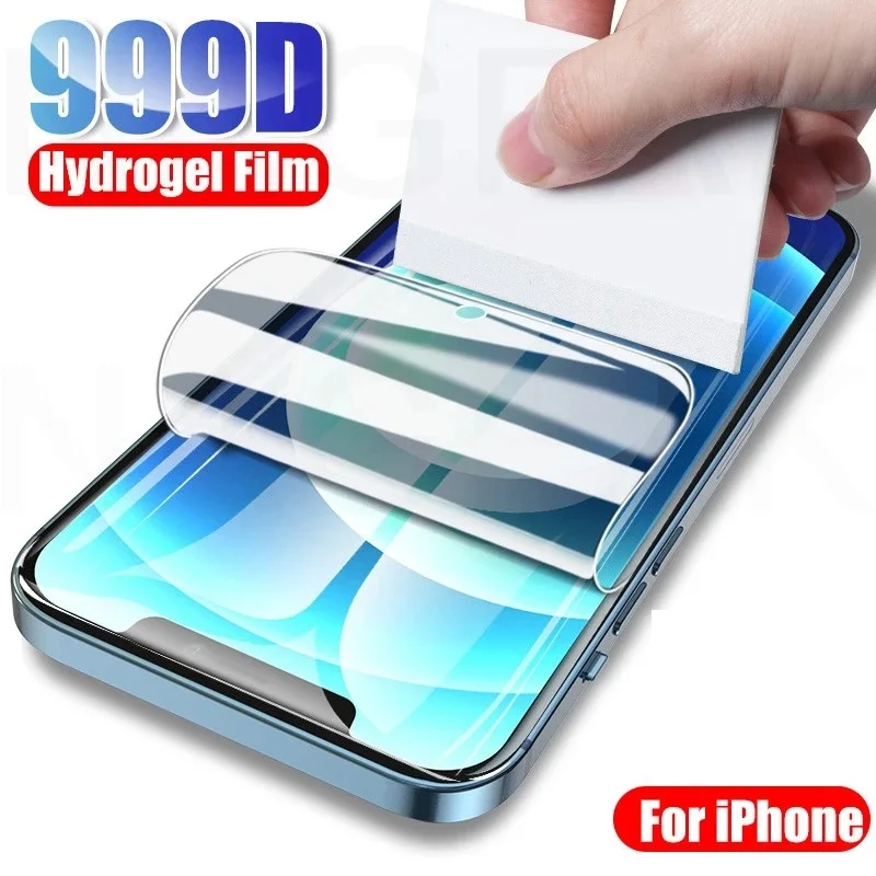 

Защитная пленка для iPhone 14 13 12 11 Pro Max XS XR Mini, Гидрогелевая пленка для экрана iphone 7 8 14 Plus, пленка