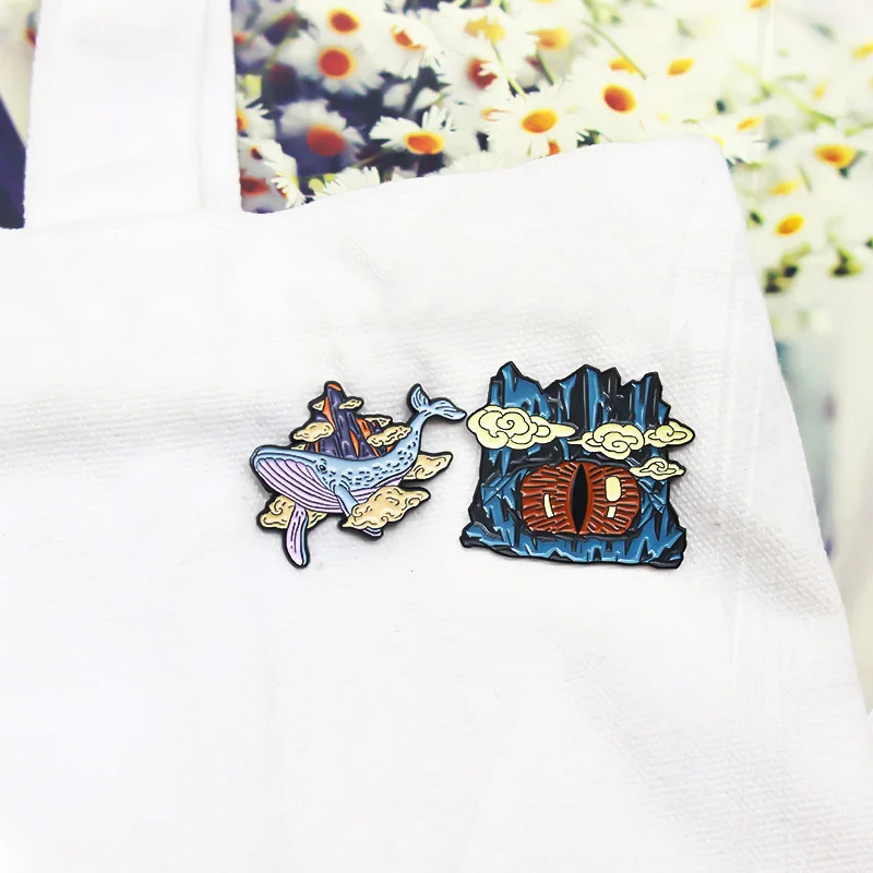 Сумка для рубашки с изображением акулы и Кита яркое ювелирное изделие подарок