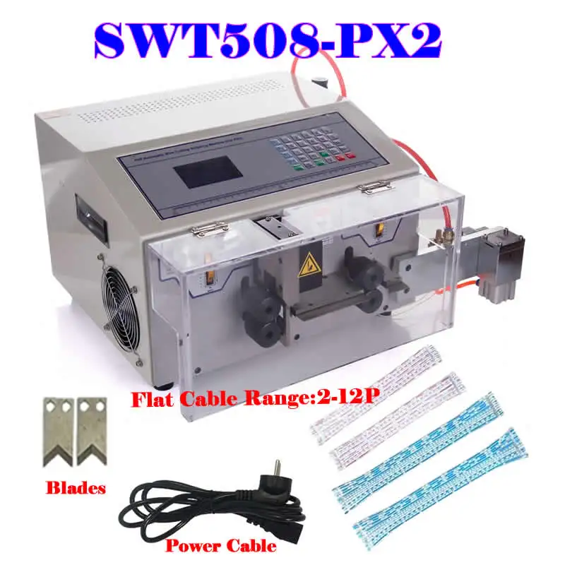 

SWT508-PX2 Flex Flat Cable Tube 2-12P Peeling Stripping Cutting Machine Automatic Wire Stripper and Bending Cutter 450W Kit