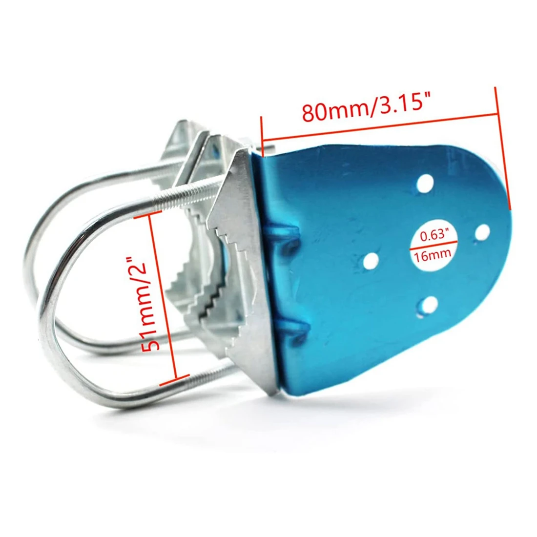 Antenna Mast Clamp with U-Bolts for Ham UHF VHF CB Cellular Trucker Mount Bracket N Female Type