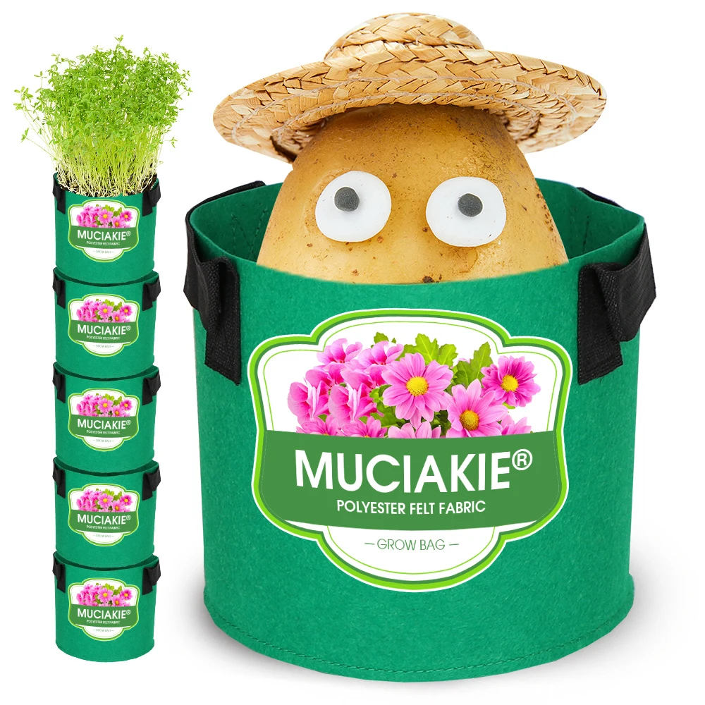 

1-30 галлонов, сумка для растений, фетровая сумка для растений, садовая ткань, круглая плантационная сумка, горшок для сада, балкона, горшок дл...