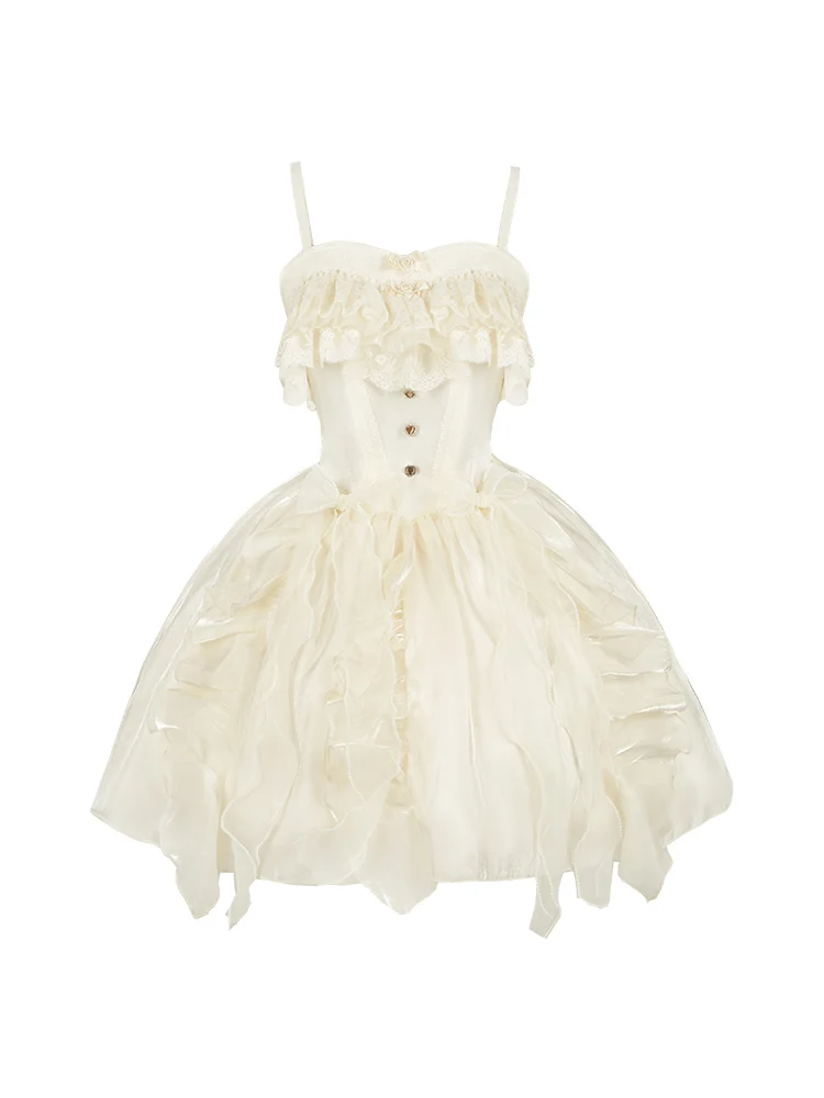 Cos Плавающая легкая песня Sp с оригинальным дизайном Puji Cla Waist Soft Fishbone Jsk Платье Four