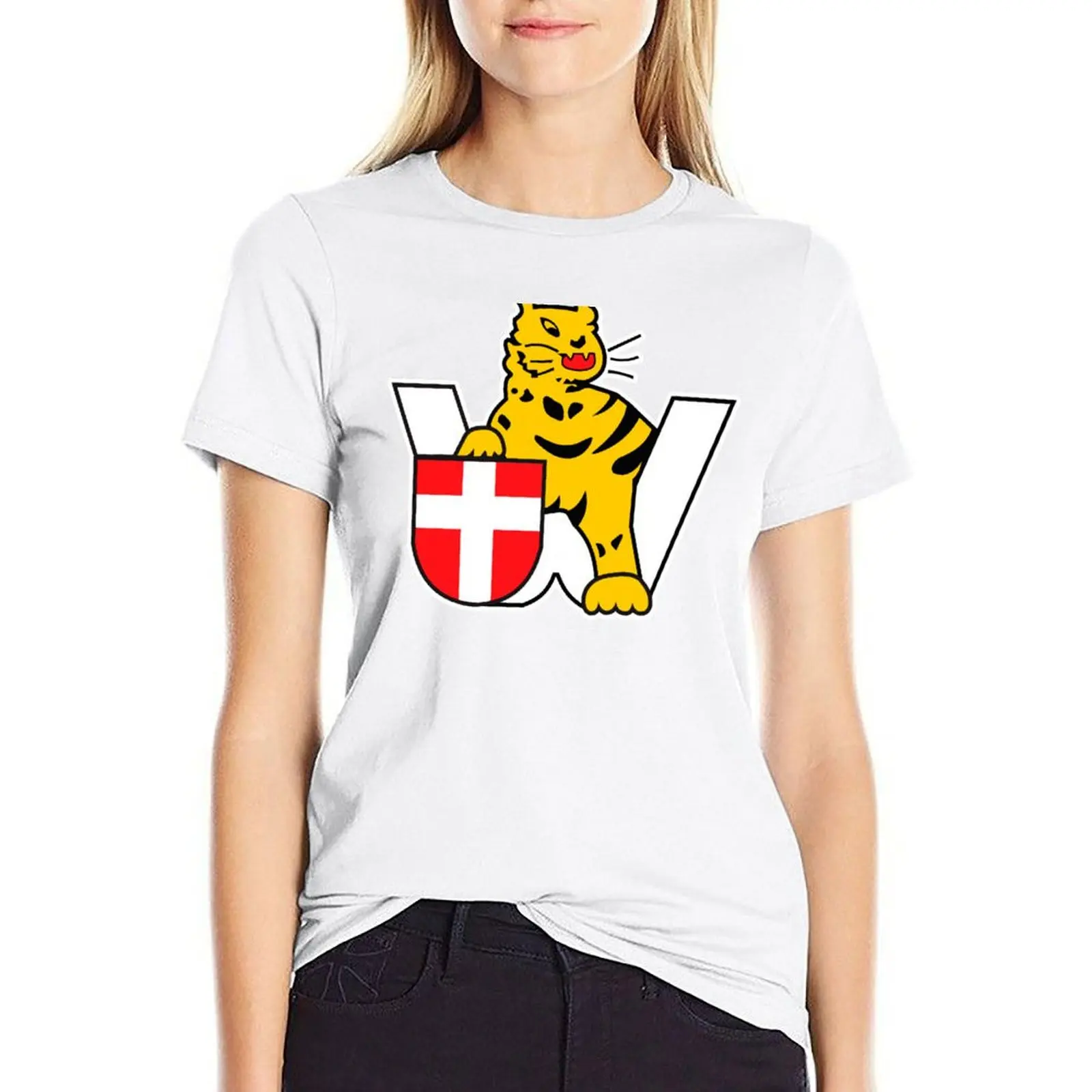sPzAbt 506 Heavy Panzer Battalion - Tiger W White Border Футболка Clean Style летняя одежда в стиле хиппи