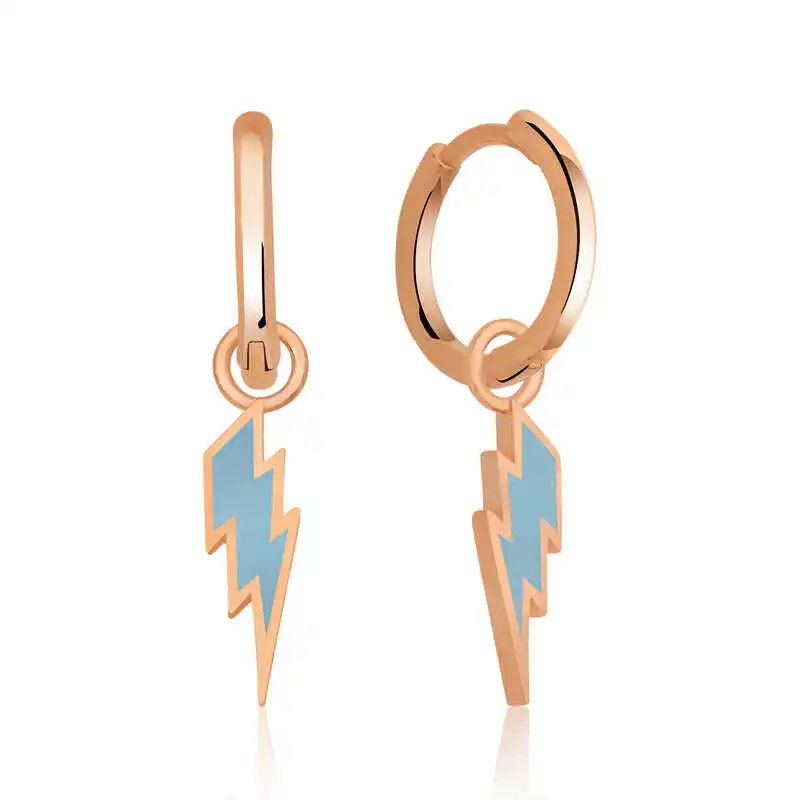 

Tevuli 925 Sterling Silver Highlighter Blue Lightning Earrings