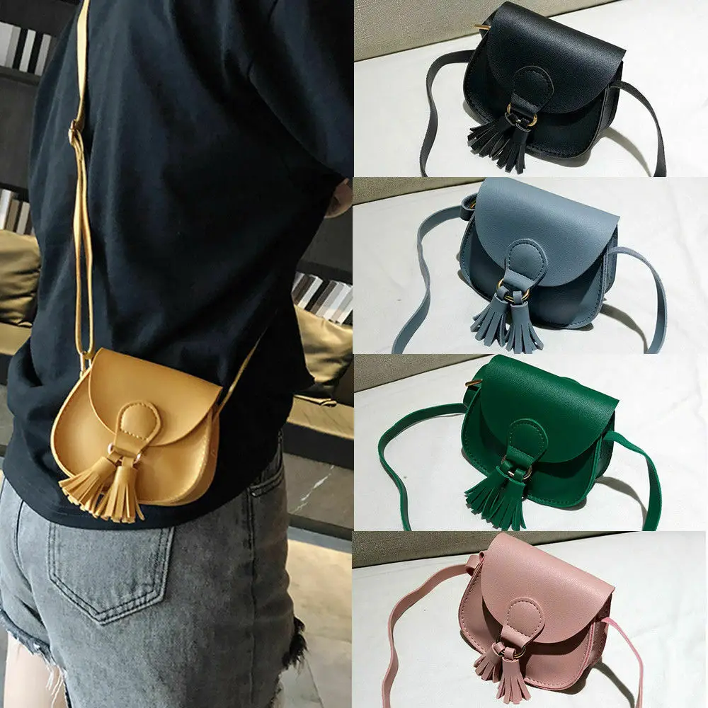 2023 Baby Summer Clothing Women's Fashion Small Shoulder Bag Leather Waistpack Solid Color Tassel Handbag Women's Wholesale Gift