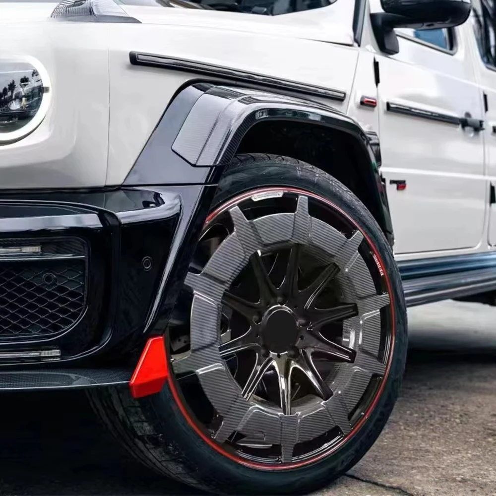 Фото G Class W463A W464 Сухая крышка обода колеса из углеродного волокна для G63 G500 G350d G550 Крышка обода колеса Крышка ступицы колеса №3