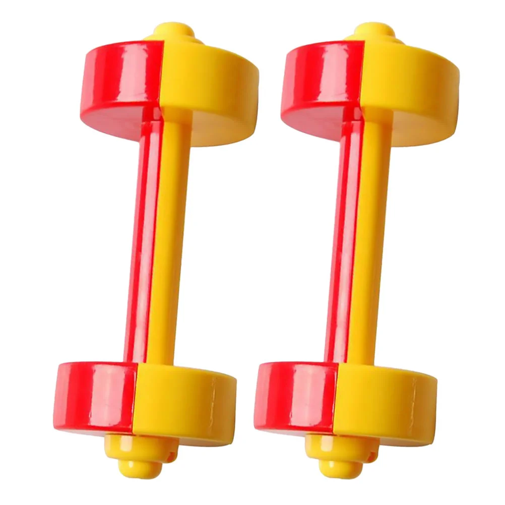 

1 Pair Kids Dumbells Fitness Barbell Toys Kids Exercise Toys for Kids Children Students ( Red )