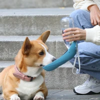 550ml portable dog drinking bottle dogs water cup feeder accompanying cup water bottle outdoor travel pet supplies accessories