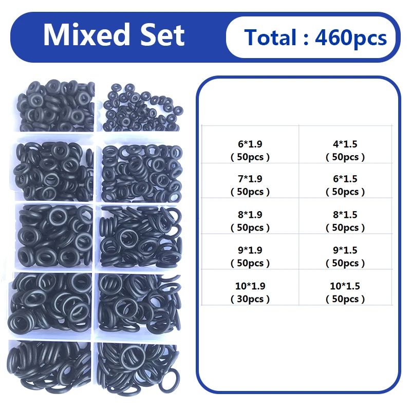 

Резиновые уплотнительные кольца NBR набор 24 размеров