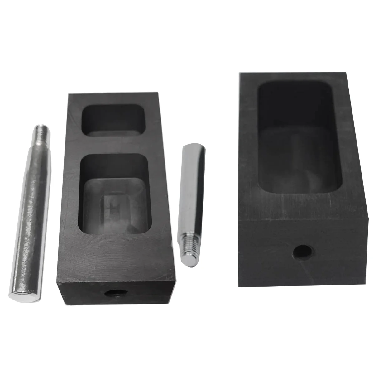 

Gold Silver with Handle Graphite Ingot Mold Mould Crucible for Melting Casting Refining Gold Silver Mold (200G+400G)