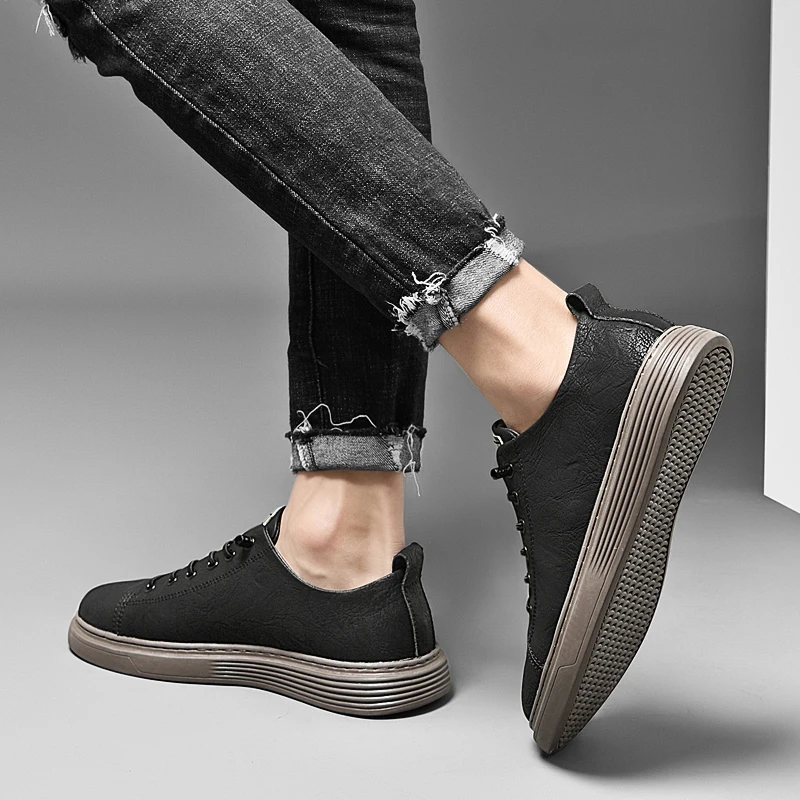 Hot Sale Men Leather Casual Shoes Classic Outdoor Lifestyle Waterproof Men's Shoes Large Size Male Walking Shoes Promotiom