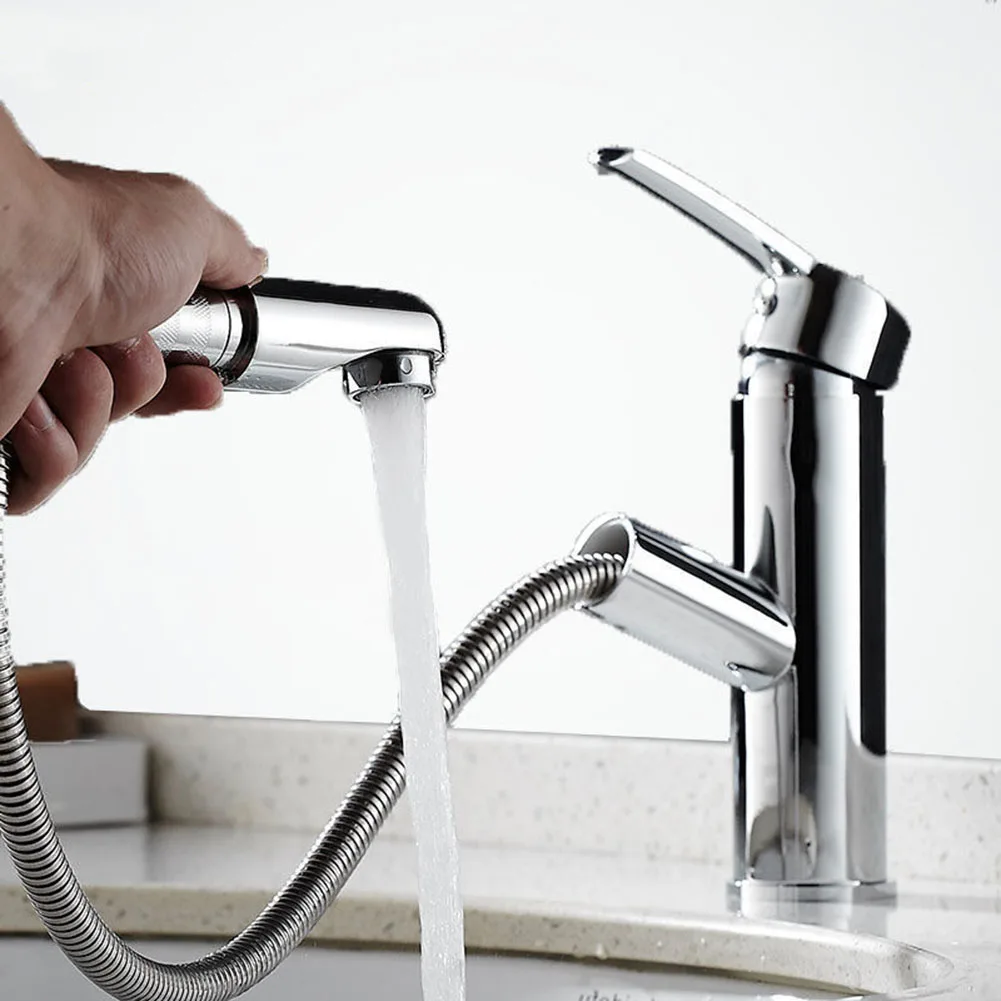 

Faucet Spray Head Pull-Out Hand-Held Two-Function Kitchen Tap Nozzle 1/2\" Connector Spray Durable Faucet Accessories