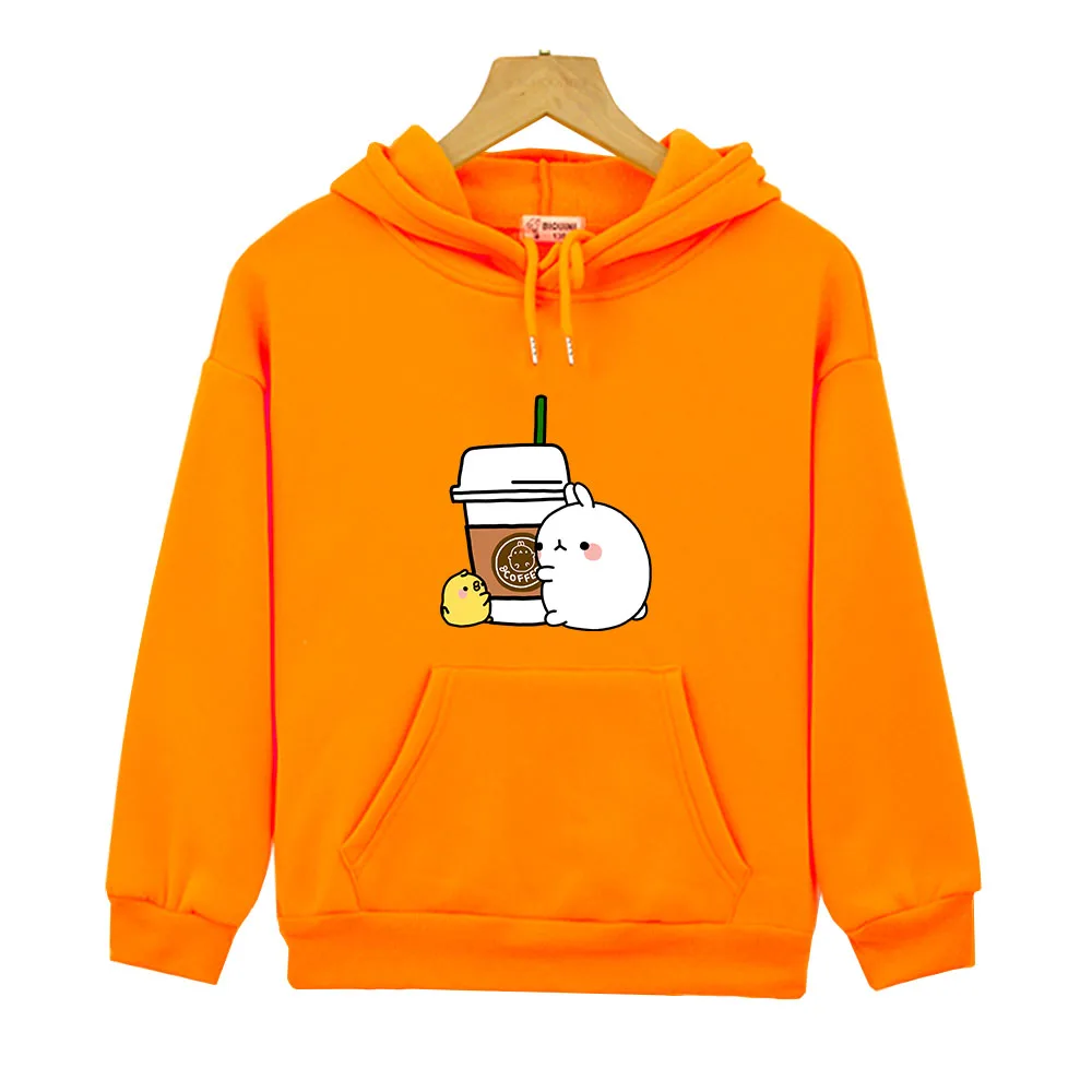 

Children's Clothing Molang and Piupiu hoodies Kids Cute Rabbit Print Sweatshirts Baby Boy Clothes Kawaii Top Teen Girls Clothing