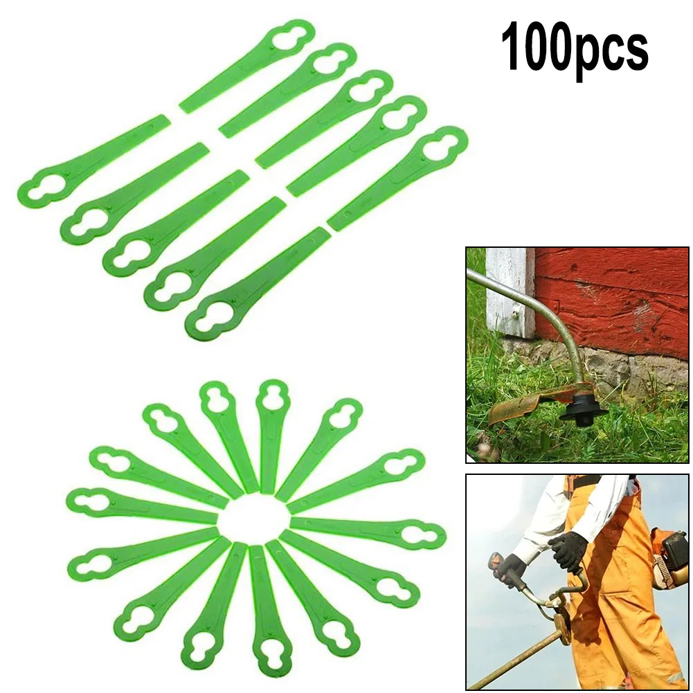 

10/20/50/100x Plastic Mower Cutting Blades Blades Replacement Fits Qualcast Easi-Lite 28 30 Trimmer Lawnmower Mower Accessories