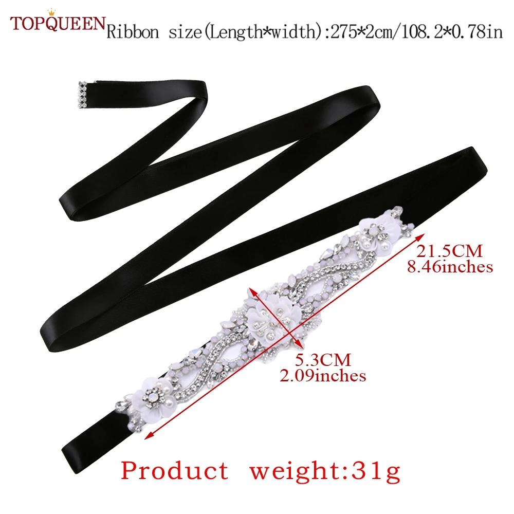 TOPQUEEN S73 свадебный цветок опал алмаз пояс с аппликацией Свадебные аксессуары
