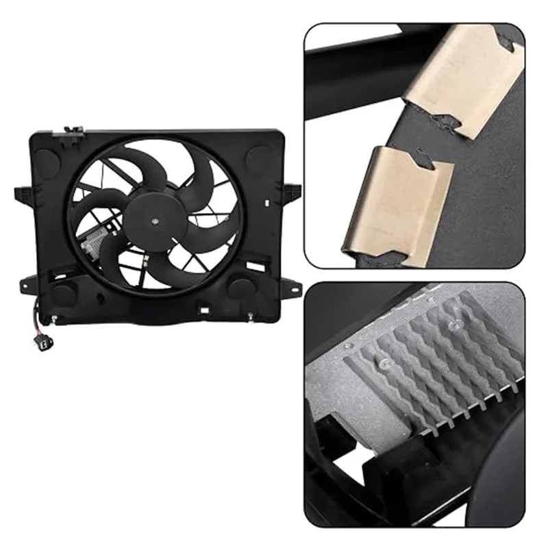 Фото Вентилятор охлаждения радиатора OEM 3W1Z8C607BD 3W1Z8C607AC для FORD Crown Victoria LINCOLN Town Car MERCURY Grand Marquis 2003-2005 гг. №1