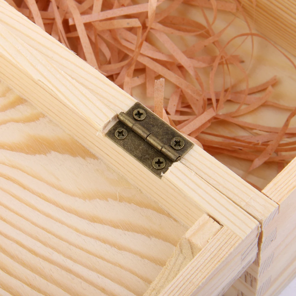 

Wood Case, Top Handle Hinged Lid Carrier, Solid Pine Wood