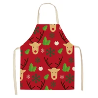 1 pcs christmas kitchen aprons for woman xmas decoration aprons for kids adults women men dinner party cooking apron