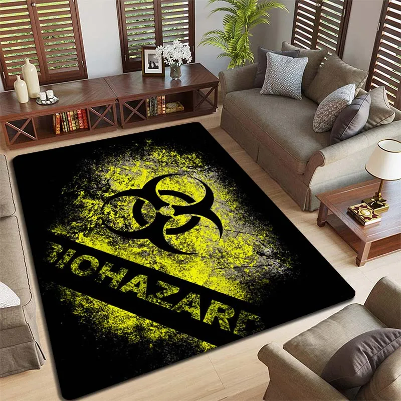 

3D Art Print B-Biohazard Logo Popular Carpet Bedroom Decoration Carpet Photography Props Outdoor Sports Yoga Mat Birthday Gift