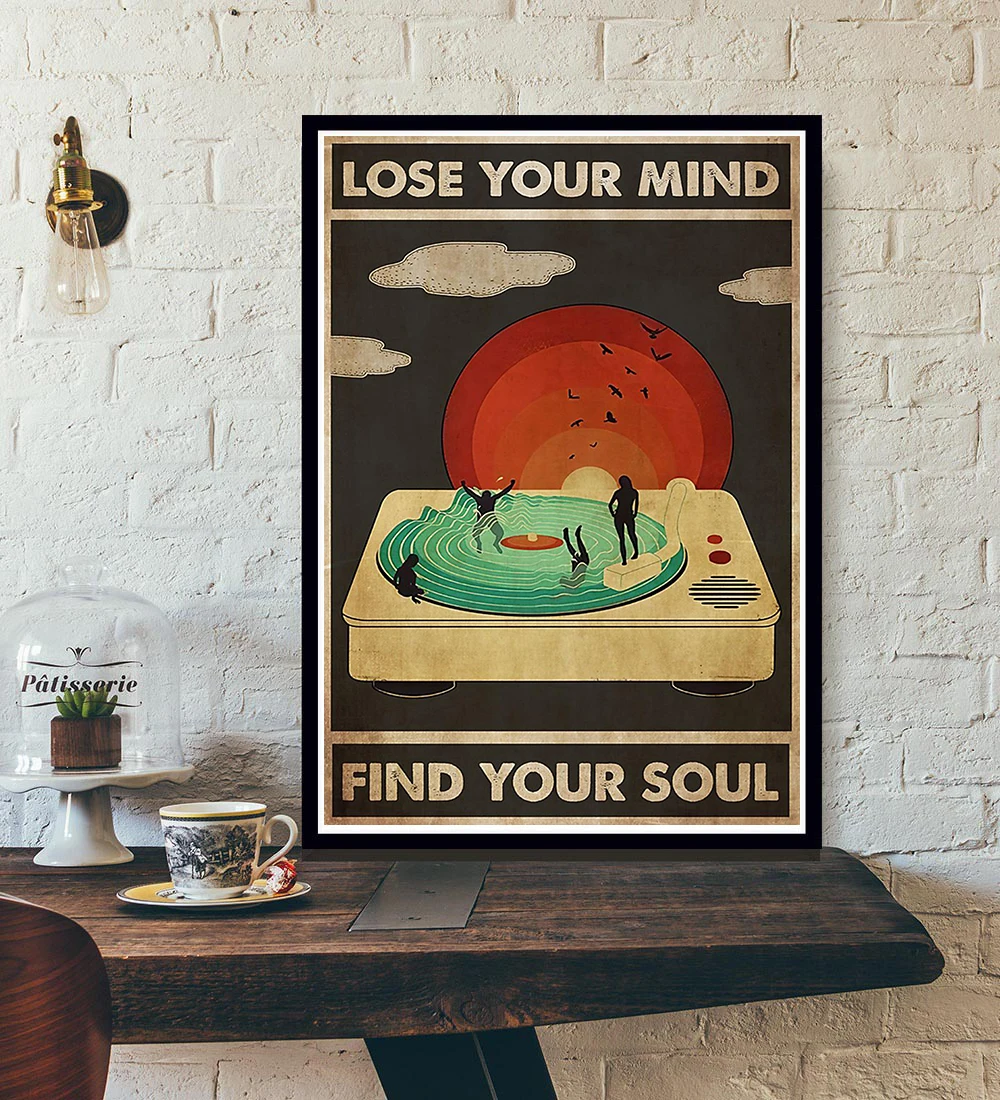 Винтажный плакат с изображением черной кошки постер надписью потерять свой ум