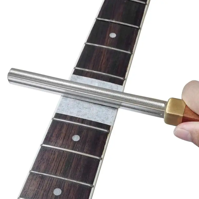 

Wooden Fret Crowning Files With 2 Pcs Neck Protection Sheet For Electric Acoustic Guitar Ukulele Bass Banjo