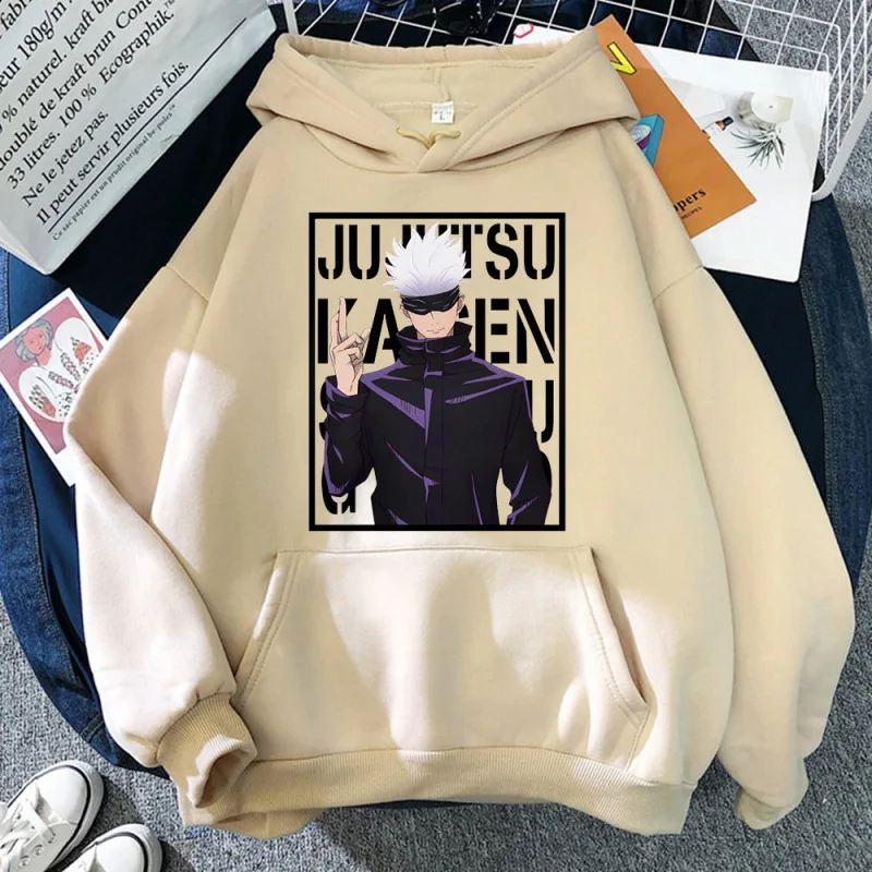 

Men Hoodie Cosplay Jujutsu Kaisen Satoru Gojo Hoodies Unisex Loose Sweatshirts Oversized Cartoons Boy Clothing