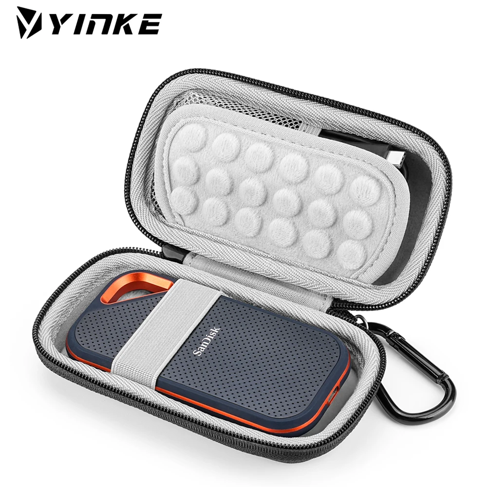 

Yinke EVA Hard Case for SanDisk Extreme Pro Extreme Portable External SSD Hard Disk Case Travel Protective Cover Storage Bag