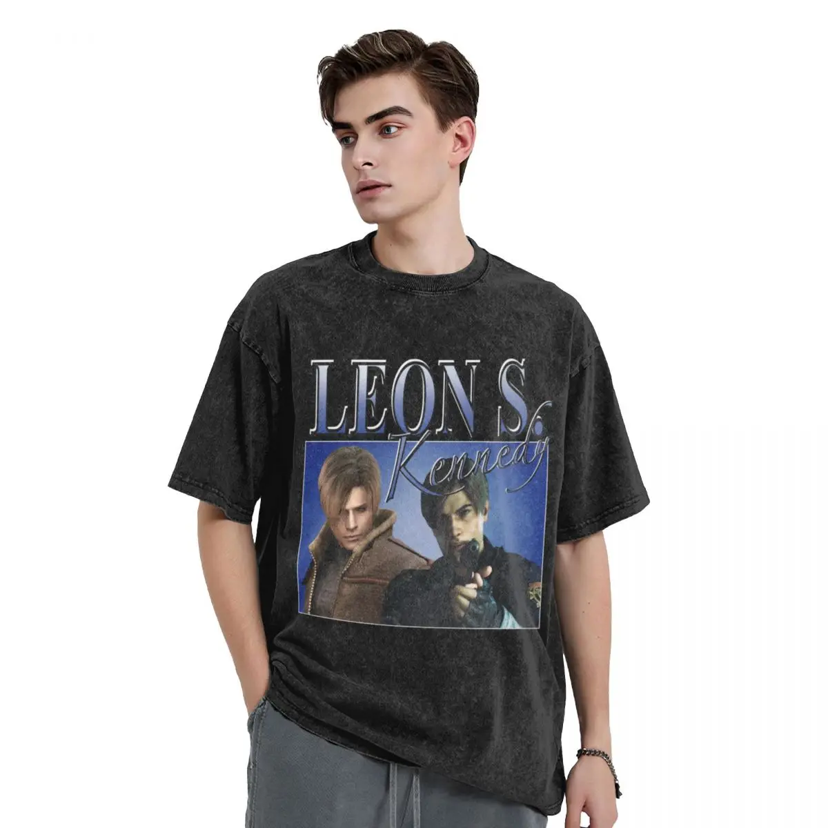 Leon S. Футболка с рисунком рэпера Кеннеди Мужская футболка свитера