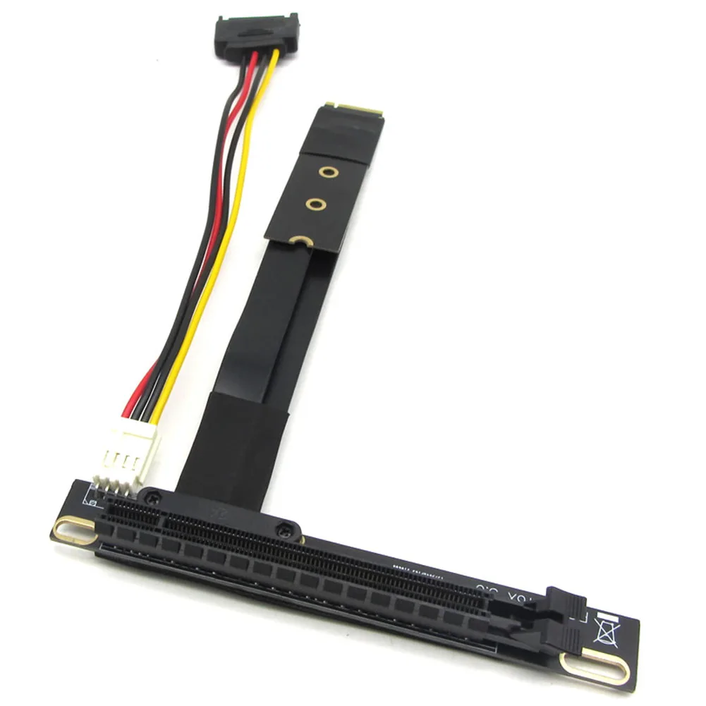 

M.2 NVMe To PCIe 3.0 x16 Extender Gen3.0 Riser Adapter BTC Mining Cable PCI-E 3.0 16X To M2 M.2 M-Key Key Extension Cable