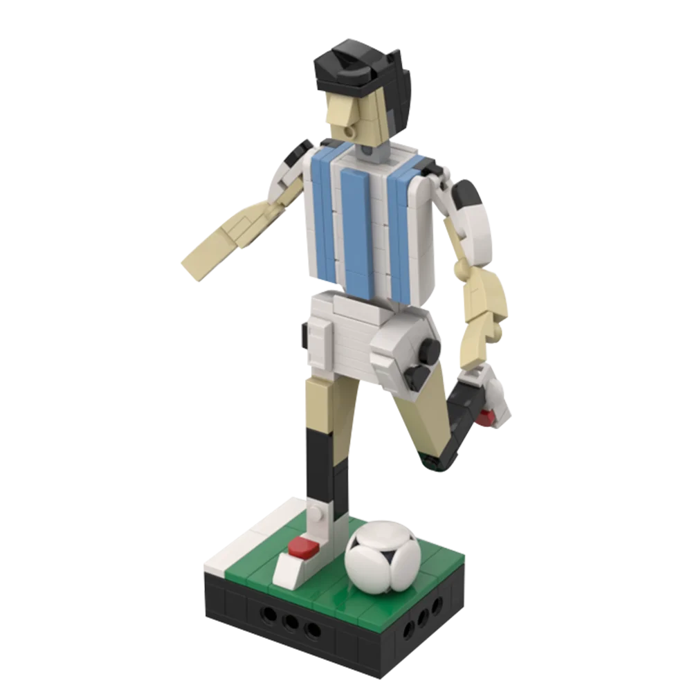 

MOC Argentina Soccer Team Player Building Blocks DIY Creative Idea Assemble Brick Model Kids Children Collection Toy Gift