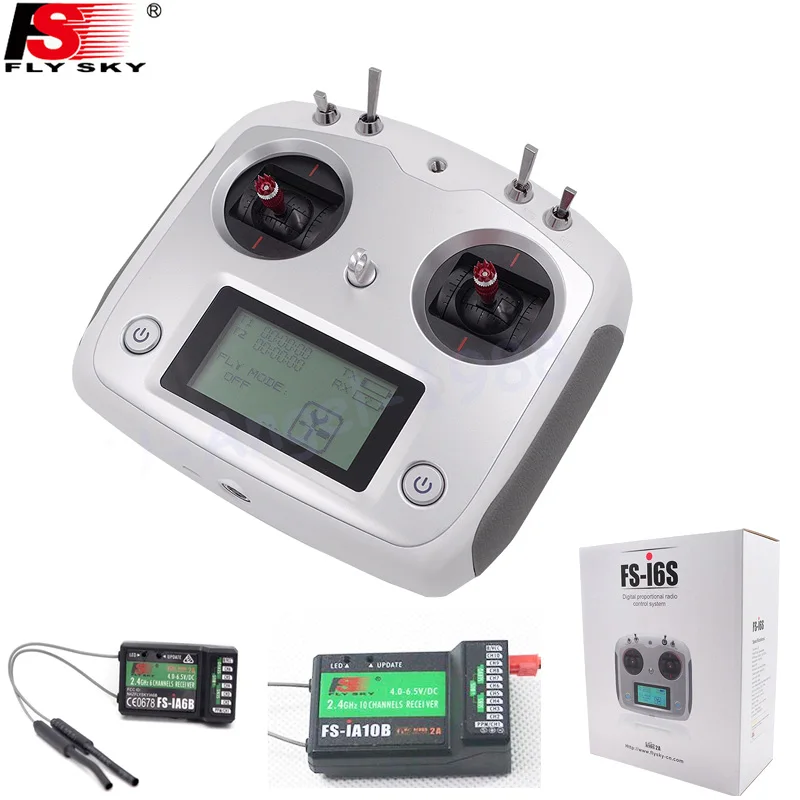 

Flysky FS-i6S Remote Controller 10CH 2.4G with FS-iA6B FS-iA10B Receiver for RC Airplane Quadcopter Multirotor Drone