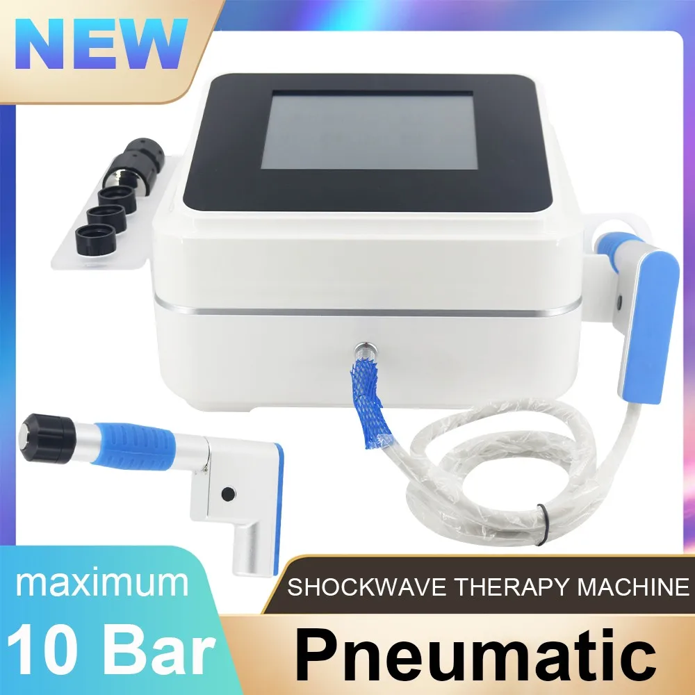 

Pneumatic Shockwave Therapy Machine For Sport Injuiry Plantar Fasciitis 10Bar Shock Wave Equipment ED Treatment Pain Relief Tool