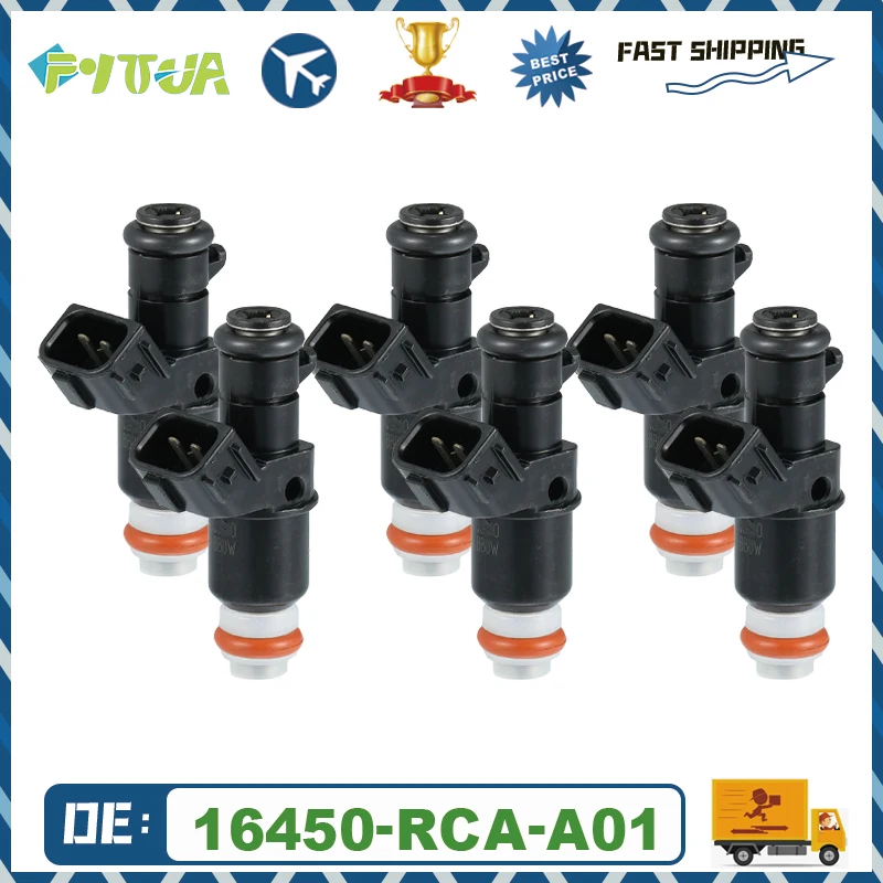 6 шт. топливная форсунка для Honda Accord Acura TL 3.2 04-08 MDX ILX Odyssey Ridgeline 16450-RCA-A01 16450RCAA01