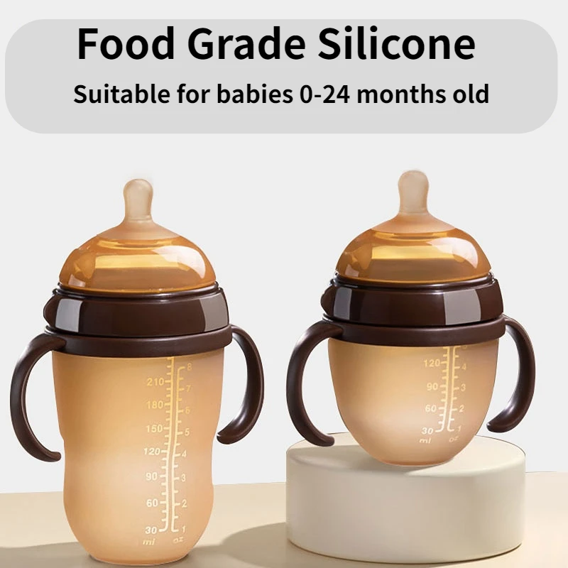 

Baby Bottles Food Grade Silicone Nano Feeding Bottles For Baby Weaning Anti-Choking Nipple Bottle for Children 150ML/250ML