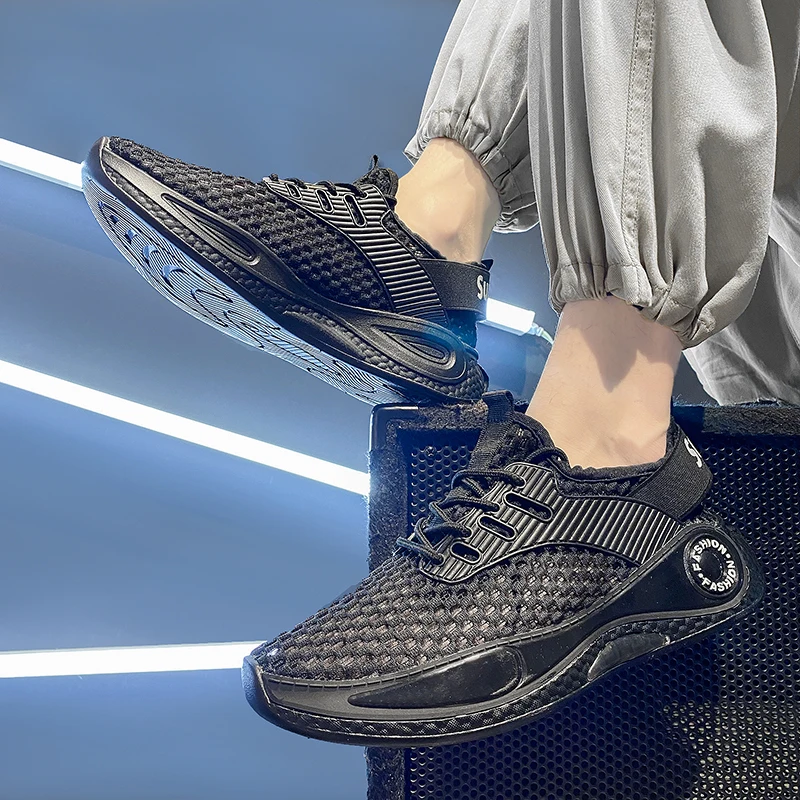 Brand Men Running Shoes Breathable Sneakers Flat Male Sport Shoes Mesh Zapatillas Hombre Rubber Outdoor Boots Mens Walking Shoes